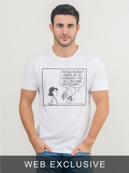 BUYING RECORDS CHEERS ME UP TEE - biztee