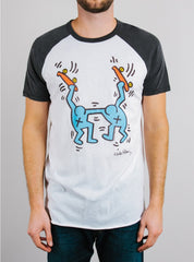 Keith Haring Short Sleeve Raglan - biztee