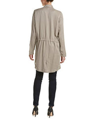 BB Dakota Women's Carthy Drape Front Coat, Toffee, X-Small