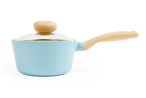 Neoflam Retro 1.5QT Ceramic Nonstick Saucepan w/ Glass Lid , Mint
