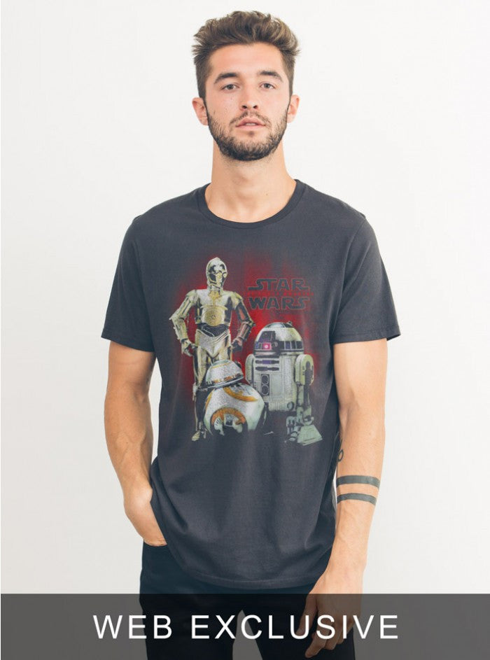 Star Wars 3CPO &amp; R2D2 Tee - biztee