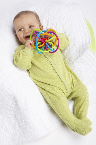 Manhattan 200940 Winkel Rattle and Sensory Teether Activity Toy, 5L x 3.5H x 4W in