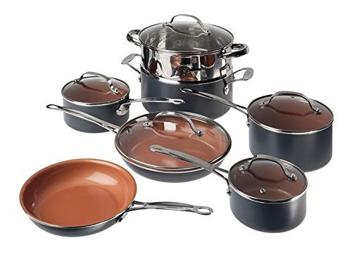 Gotham Steel 1471 Kitchen Nonstick Frying Pan and Cookware Set (12-Piece)