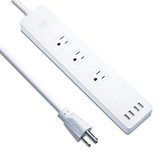 Etekcity Surge Protector Power Strip with 3 Outlets 4 USB Charging Ports, 5610 Joules, 6 Ft Heavy Duty Extension Cord, 1875W/15A, FCC, ETL Certified, UL Listed, White