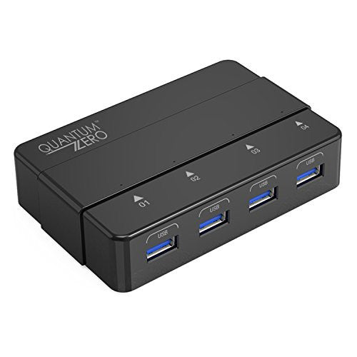 [EU Plug] QuantumZERO QZ-HB05 USB 3.0 4-Port 12V 2.5A Powered Hub [VIA VL813 Chipset] [12V 2.5A EU Plug Power Adapter included]