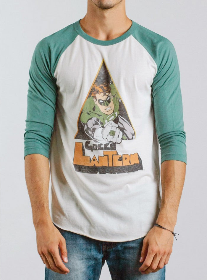 Green Lantern 3/4 Sleeve Raglan - biztee