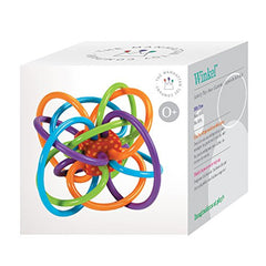 Manhattan 200940 Winkel Rattle and Sensory Teether Activity Toy, 5L x 3.5H x 4W in