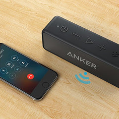 Anker SoundCore 2 Portable Bluetooth Speaker with Better Bass, 24-Hour Playtime, 66ft Bluetooth Range, IPX5 Water Resistance & Built-in Mic — Dual-Driver Wireless Speaker for iPhone, Samsung etc