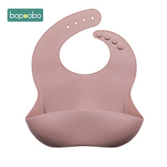 Bopoobo Baby Bib Adjustable Animal Picture Waterproof Saliva Dripping Bibs Soft Edible Silicone Saliva Towel Drooling Baby Scarf