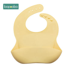 Bopoobo Baby Bib Adjustable Animal Picture Waterproof Saliva Dripping Bibs Soft Edible Silicone Saliva Towel Drooling Baby Scarf