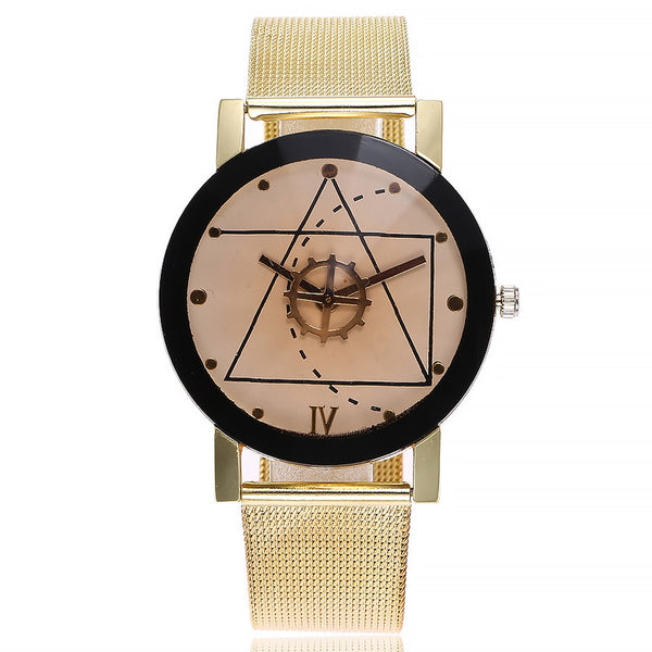 Casual Quartz Stainless Steel Band Marble Strap Watch Analog Wrist Watch